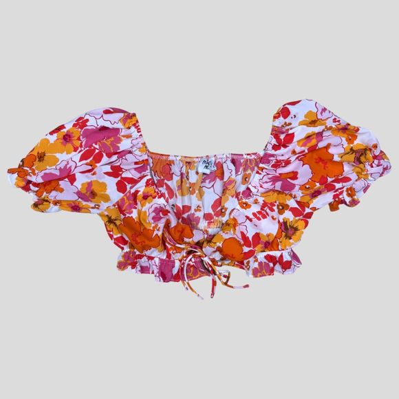 Princess Polly Tops - Women's Princess Polly Floral Cropped Top Size 8